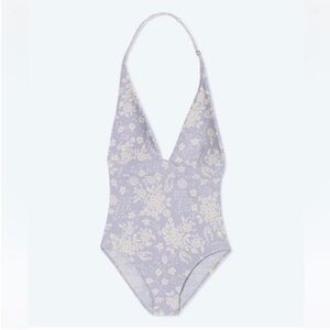 Summersalt Vintage Floral The Halter Plunge One-Piece